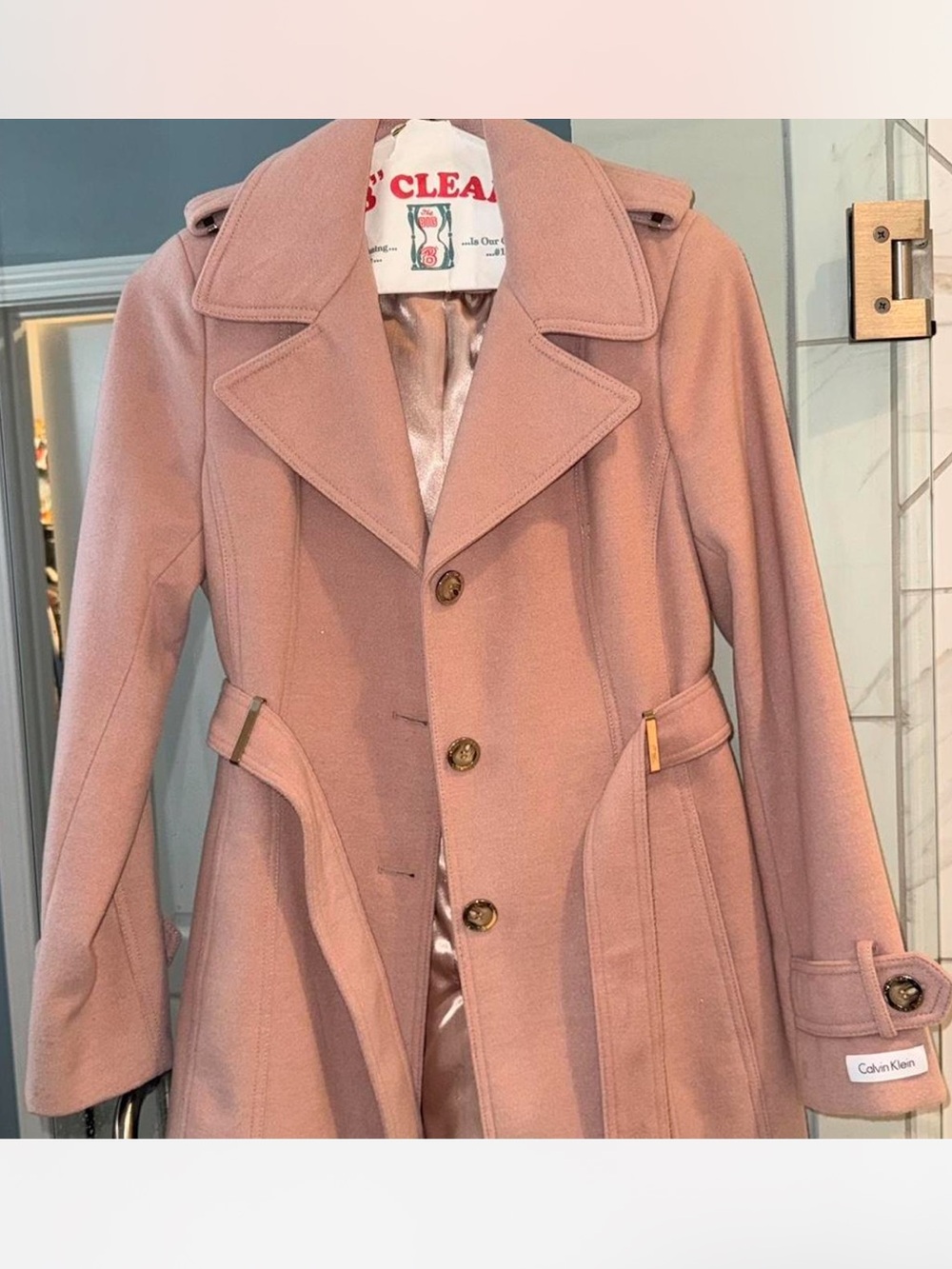 Calvin Klein Pale Pink Coat